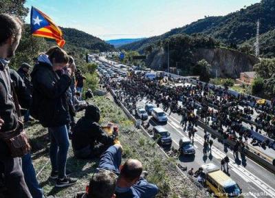 برخورد ناموفق پلیس کاتالونیا با اعتراض اتوبانی جدایی طلبان