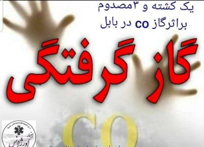 یک فوتی و 3 مصدوم براثر گازگرفتگی در بابل