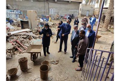 بازرس ویژه وزیر تعاون، کار و رفاه اجتماعی از مناطق سیل زده بوشهر بازدید کرد