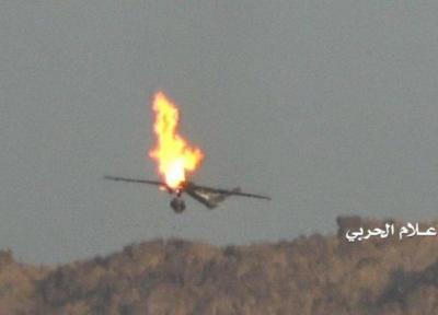 انهدام پهپاد شناسایی عربستان توسط پدافند هوایی یمن