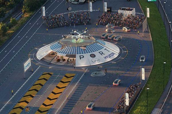 اولین فرودگاه خودروهای پرنده برقی در دنیا