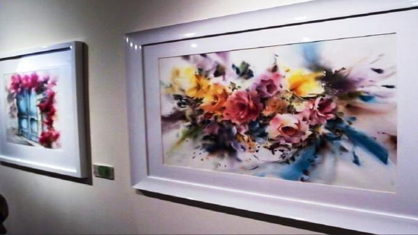 منظره نمایشگاهی از آثار 11 نقاش در سمنان برپا شد